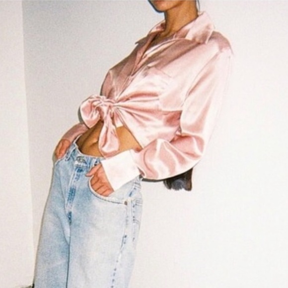 Tops - SOLD.NWT Danielle Guizio Silk Button Down Shirt